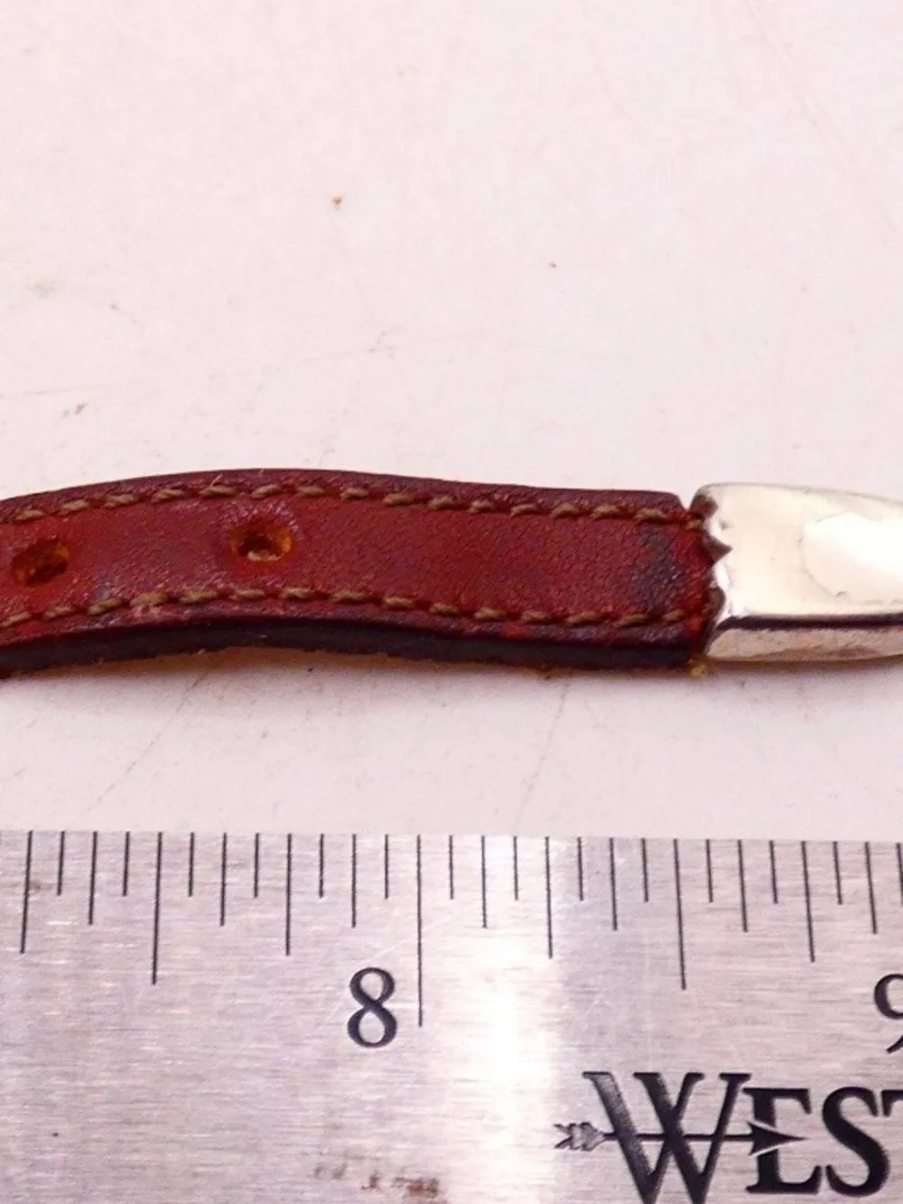 Vintage 1994 Brighton leather bracelet featuring silver-tone medallion studs